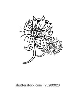 flower cartoon doodle