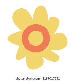 Flower cartoon isolated