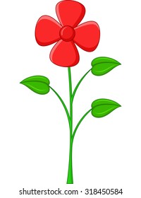 Flower cartoon on a white background