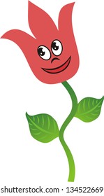 Flower cartoon vector illustration