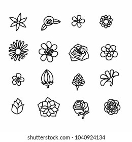 
Flower cartoon vector illustration doodle style 