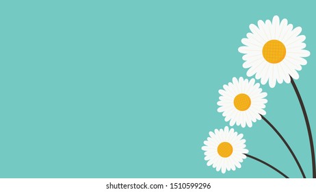 Flower cartoon vector. Flower poster. free space for text. copy space.