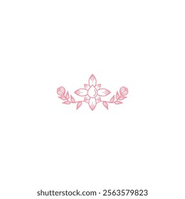 flower carving design icon vector