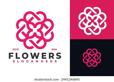 Blume Celtic Logo Design Vektor Symbol Illustration