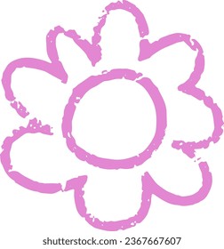 Esbozo de dibujo de talla de flor Vector de textura