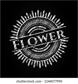 Flower chalk emblem