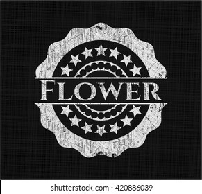 Flower chalk emblem