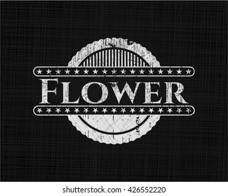 Flower chalk emblem