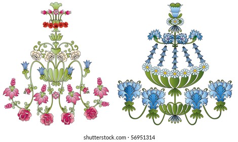 Flower chandeliers