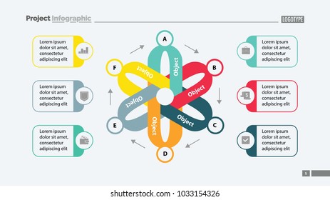 Flower chart slide template design