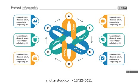 Flower chart slide template design. Element of chart, diagram, infographic. Concept for presentation, annual report, web design. Can be used for topics like business, management, strategy