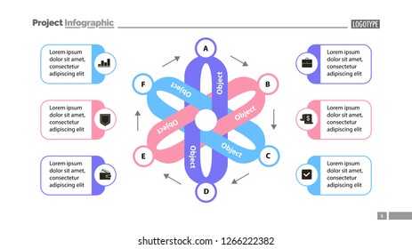 Flower chart slide template design. Element of chart, diagram, infographic. Concept for presentation, annual report, web design. Can be used for topics like business, management, strategy
