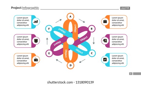 Flower chart slide template design. Element of chart, diagram, infographic. Concept for presentation, annual report, web design. Can be used for topics like business, management, strategy