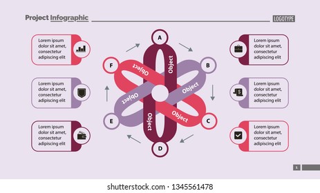 Flower chart slide template design. Element of chart, diagram, infographic. Concept for presentation, annual report, web design. Can be used for topics like business, management, strategy