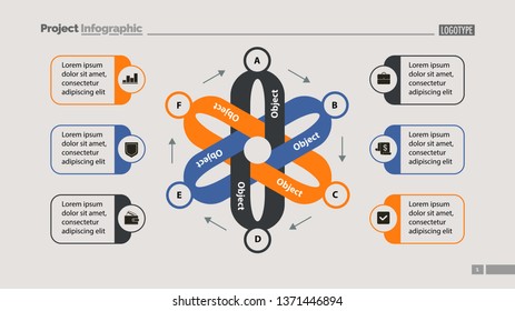 Flower chart slide template design. Element of chart, diagram, infographic. Concept for presentation, annual report, web design. Can be used for topics like business, management, strategy