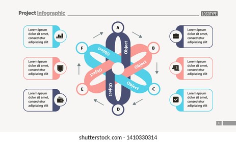 Flower chart slide template design. Element of chart, diagram, infographic. Concept for presentation, annual report, web design. Can be used for topics like business, management, strategy