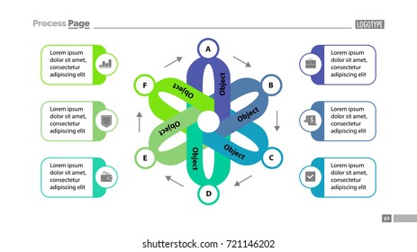 Flower chart slide template design
