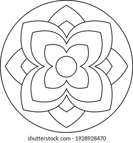 flower for children colouring book