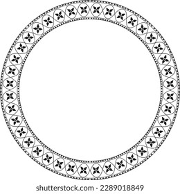Flower circle frame vector border floral wedding fram royal filigree ornate art decoration illustration design classic black and white romantic background for anniversary valentine birthday 