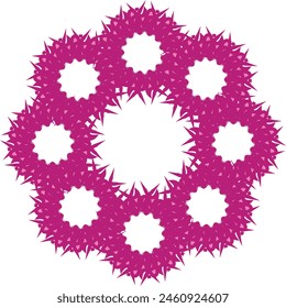 diseño de icono de círculo de flores eps 10