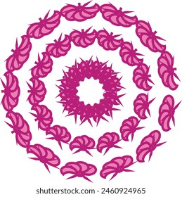 flower circle icon design eps 10