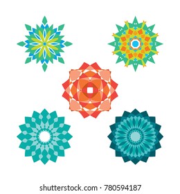 Flower Circle Ornament Sun Round