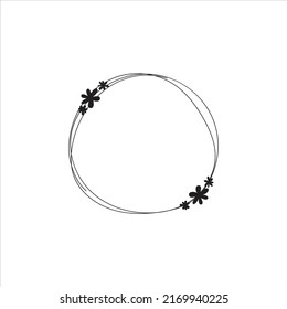 Flower, Circle flower ring Luxury Hand draw, Abstract