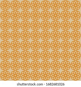 Flower Circle Rotation Waves A Seamless Pattern. Retro Color