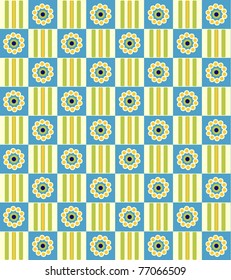 flower circle seamless texture on square background