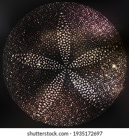 flower in circle space vector background