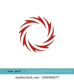 Flower Circle Star Icon Vector Logo Template Illustration Design. Vector EPS 10.