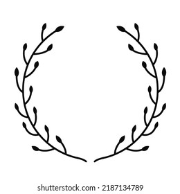 Flower circle template for logo design. Vector illustration.