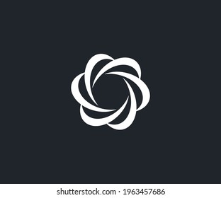 Flower Circle Vector Design Logo Stock Vector (Royalty Free) 1963457686 ...