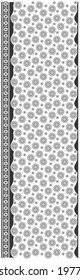 flower and circul dot with border design