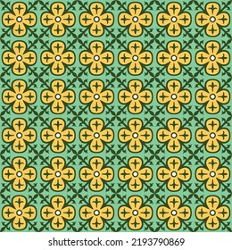 Patrón clásico de las flores, diseño geométrico de fondo vintage