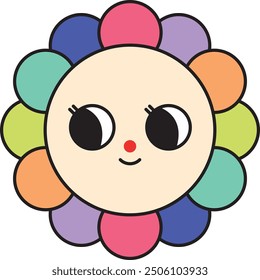 Flower, clip art, cute flower, smiling flower, baby flower