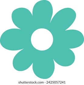 Flower clip art design on plain white transparent isolated background for card, shirt, hoodie, sweatshirt, apparel, tag, mug, icon, poster or badge