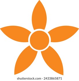 Flower clip art design on plain white transparent isolated background for card, shirt, hoodie, sweatshirt, apparel, tag, mug, icon, poster or badge