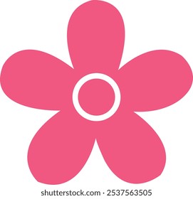 Flower clip art design on plain white transparent isolated background for card, shirt, hoodie, sweatshirt, apparel, tag, mug, icon, poster or badge