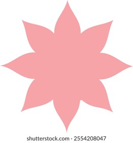 Flower clip art design on plain white transparent isolated background for card, shirt, hoodie, sweatshirt, apparel, card, tag, mug, icon, poster or badge