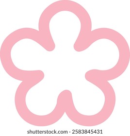 Flower clip art design on plain white transparent isolated background for card, shirt, hoodie, sweatshirt, apparel, card, tag, mug, icon, poster or badge