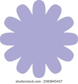 Flower clip art design on plain white transparent isolated background for card, shirt, hoodie, sweatshirt, apparel, card, tag, mug, icon, poster or badge