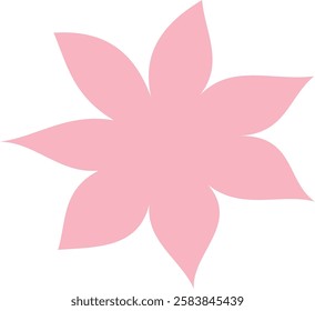 Flower clip art design on plain white transparent isolated background for card, shirt, hoodie, sweatshirt, apparel, card, tag, mug, icon, poster or badge