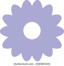 Flower clip art design on plain white transparent isolated background for card, shirt, hoodie, sweatshirt, apparel, card, tag, mug, icon, poster or badge