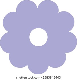 Flower clip art design on plain white transparent isolated background for card, shirt, hoodie, sweatshirt, apparel, card, tag, mug, icon, poster or badge