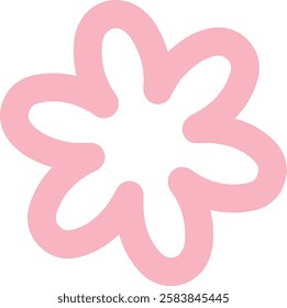 Flower clip art design on plain white transparent isolated background for card, shirt, hoodie, sweatshirt, apparel, card, tag, mug, icon, poster or badge