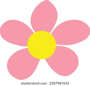 Flower clip art design on plain white transparent isolated background for card, shirt, hoodie, sweatshirt, apparel, tag, mug, icon, poster or badge