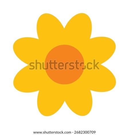 Flower clip art, flower icon, vector flower shapes, clip art flower