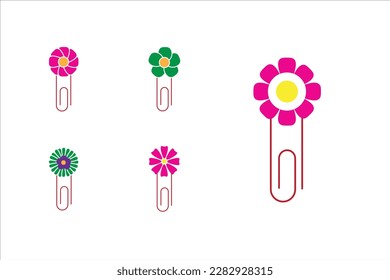 Flower clip icon on white background. Flat style. Vector illustration.