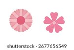 Flower Clipart Set Vector Illustration